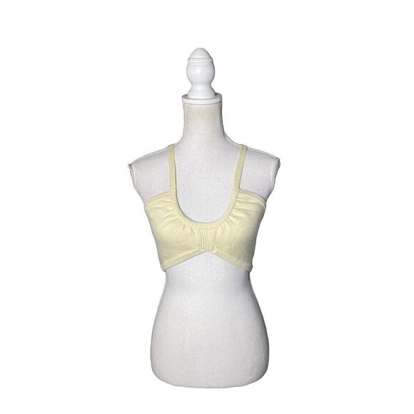 For Love & Lemons Jourdin Tie Crop Top Ivory Womens Size XL - Picture 5 of 12